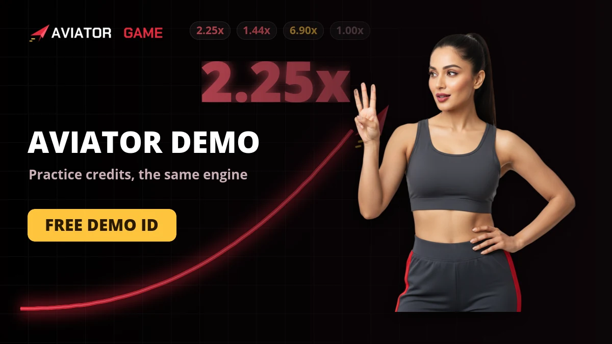 Aviator demo round at 2.25x played on free practice credits instead of real money