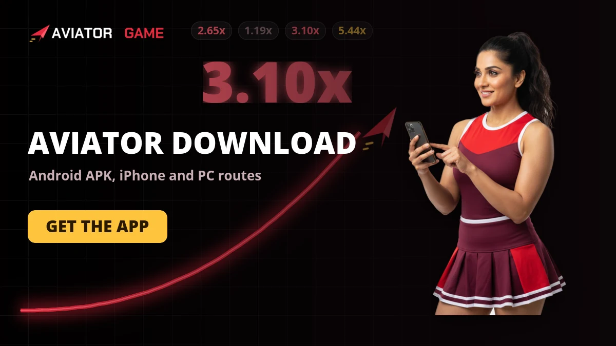 Aviator game running after download, multiplier at 3.10x on a phone-first bet slot screen